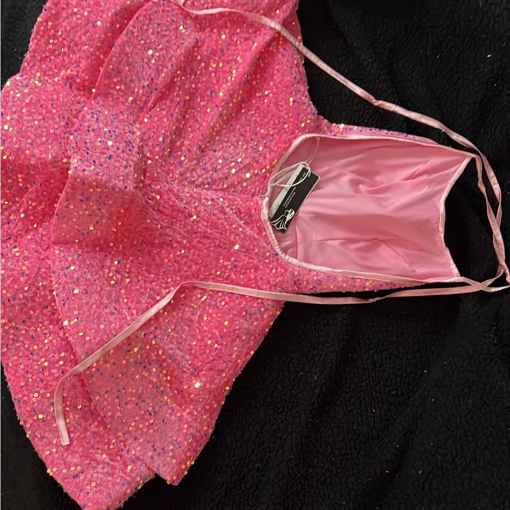 Sparkling Pink Sequin Dress